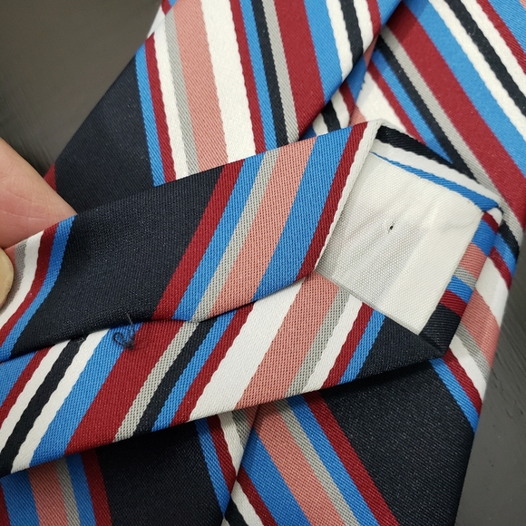 Multicolor Stripe Mens Polyester Neck Tie, 56 x 4 - Picture 3 of 5